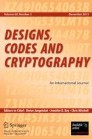Designs Codes And Cryptography