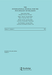 International Journal For The Psychology Of Religion