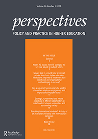 Perspectives: Policy and Practice in Higher Education